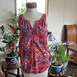 Three Hearts Vibrant Pink and Blue Camisole